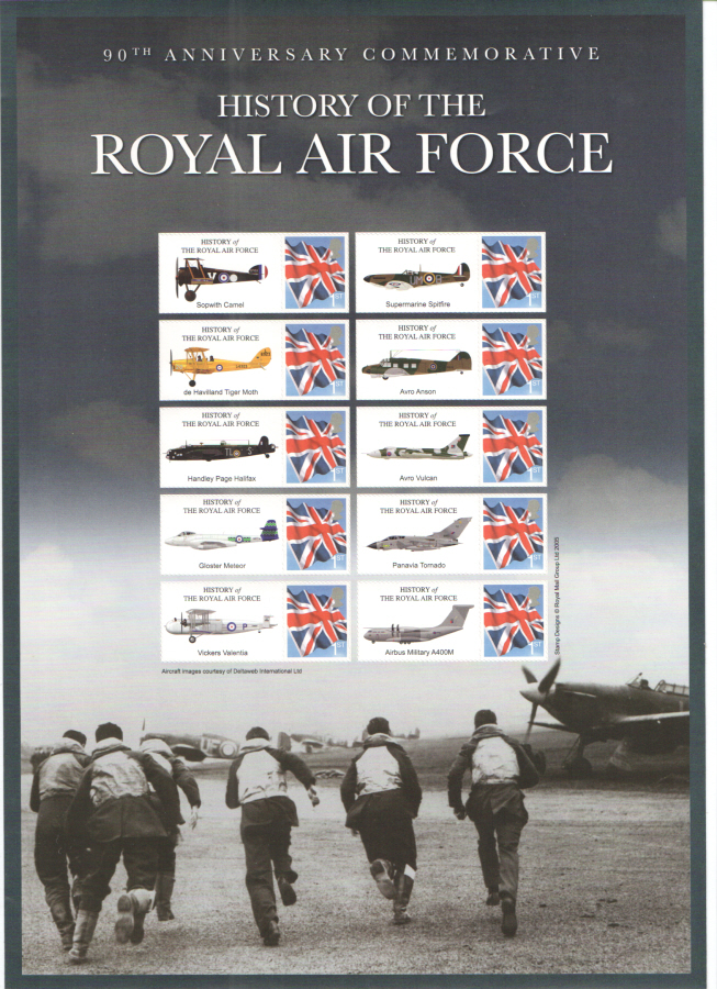 (image for) BC-128 2008 History of the Royal Air Force Business Smilers Sheet