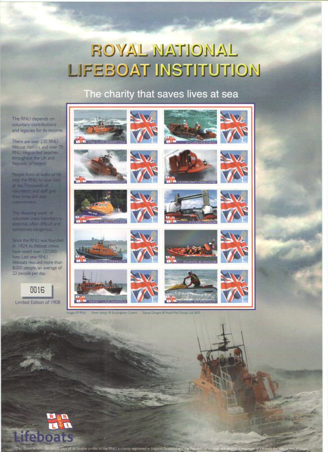 (image for) BC-135 2008 Royal National Lifeboat Institution Business Smilers Sheet - Click Image to Close