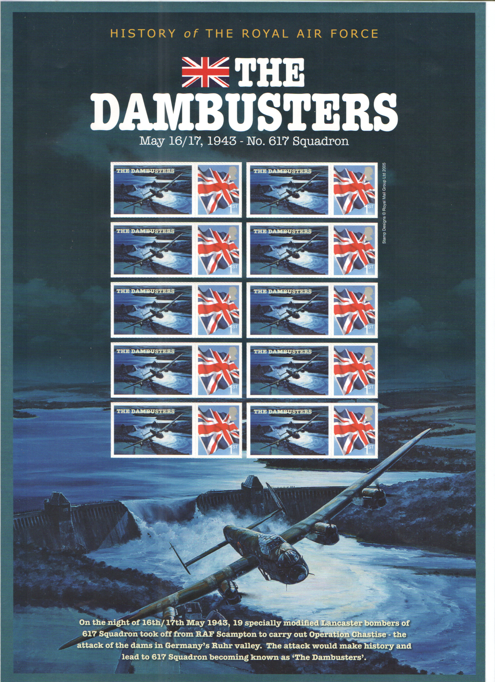 (image for) BC-144 2008 The Dambusters Business Smilers Sheet - Click Image to Close