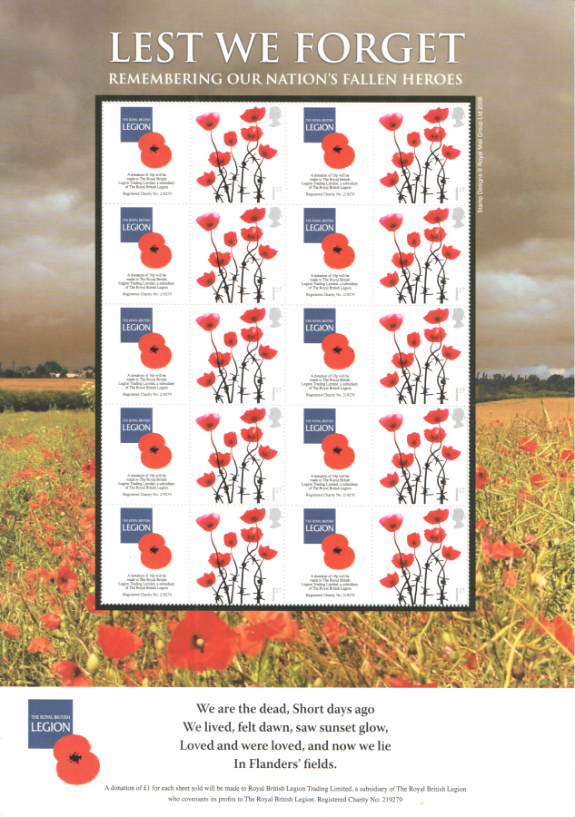 (image for) BC-169 2008 Lest We Forget Business Smilers Sheet