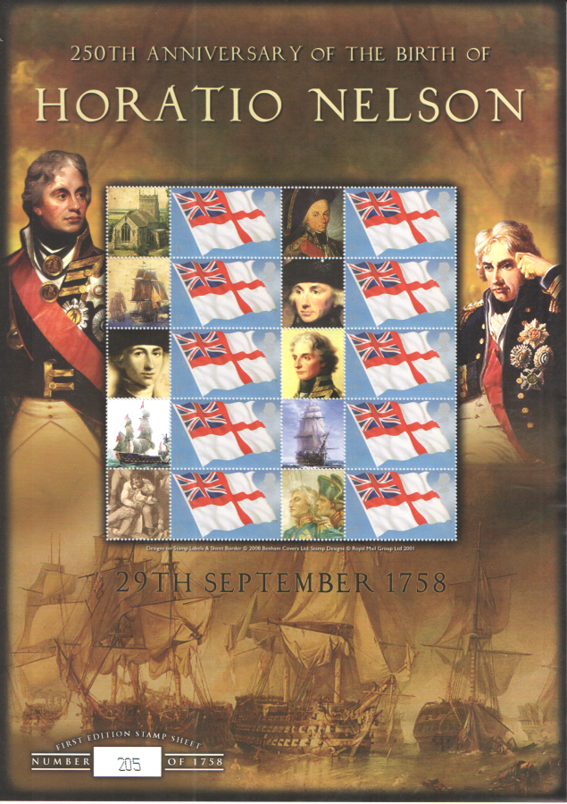(image for) BC-173 2008 Horatio Nelson Business Smilers Sheet
