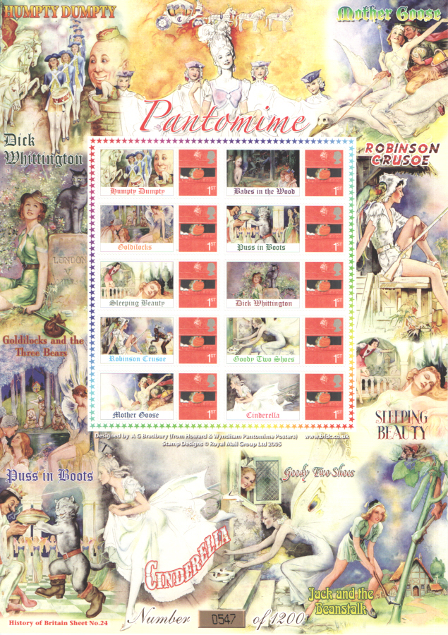 (image for) BC-180 2008 Pantomime History of Britain 24 Business Smilers Sheet