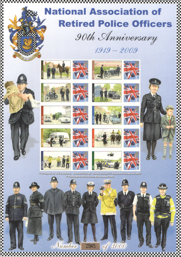(image for) BC-189 2009 NARPO National Association of Retired Police Officers Business Smilers Sheet