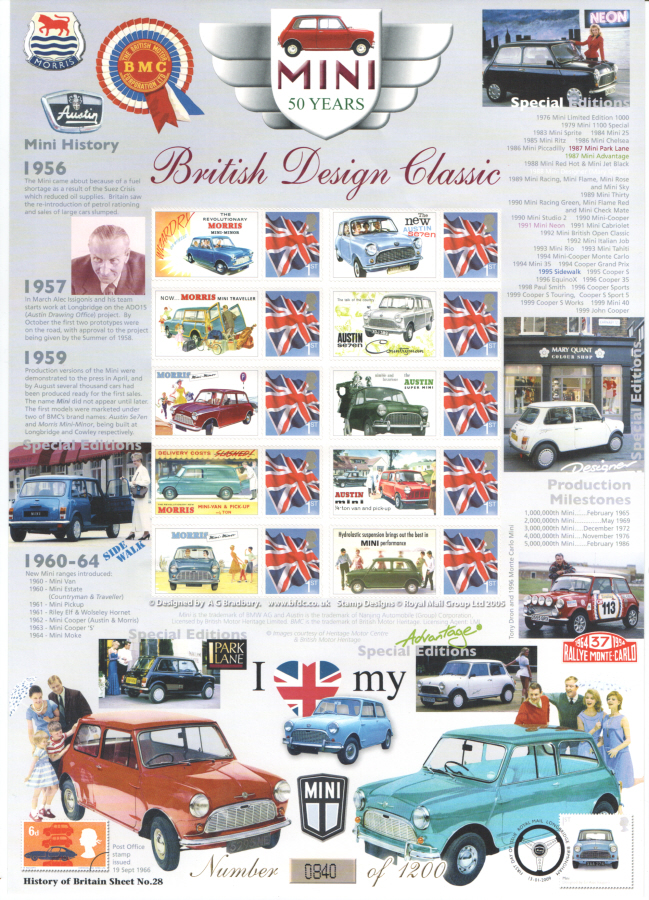 (image for) BC-191 2008 The Mini History of Britain 28 Business Smilers Sheet