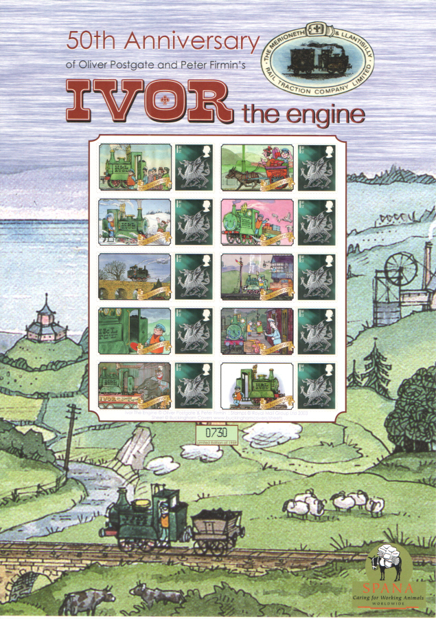 (image for) BC-198 2009 Ivor The Engine Business Smilers Sheet - Click Image to Close