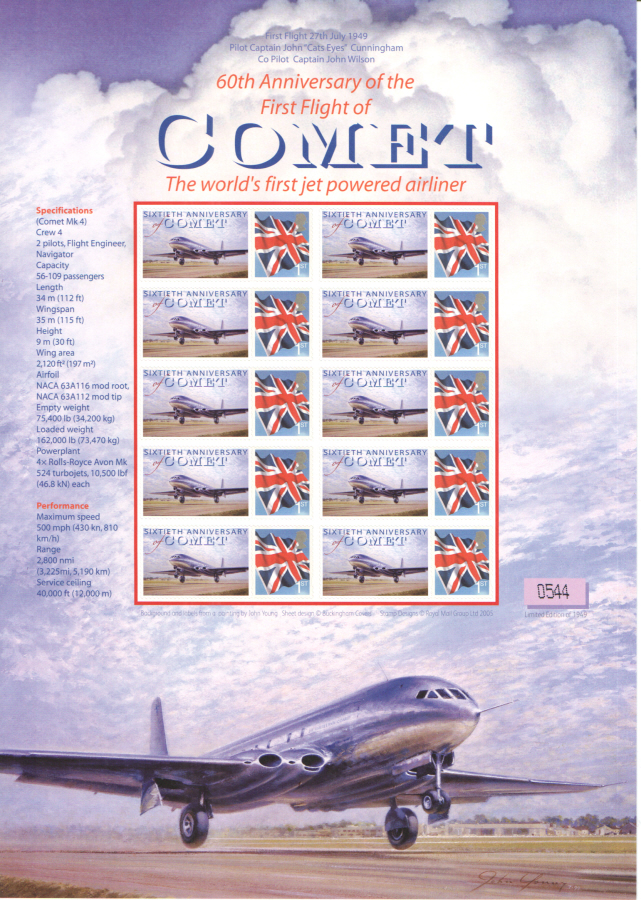 (image for) BC-206 2009 Comet 60th Anniversary Business Smilers Sheet - Click Image to Close