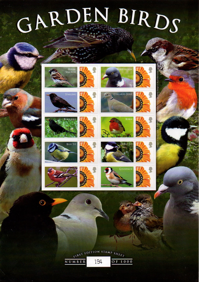 (image for) BC-207 2009 Garden Birds Business Smilers Sheet - Click Image to Close