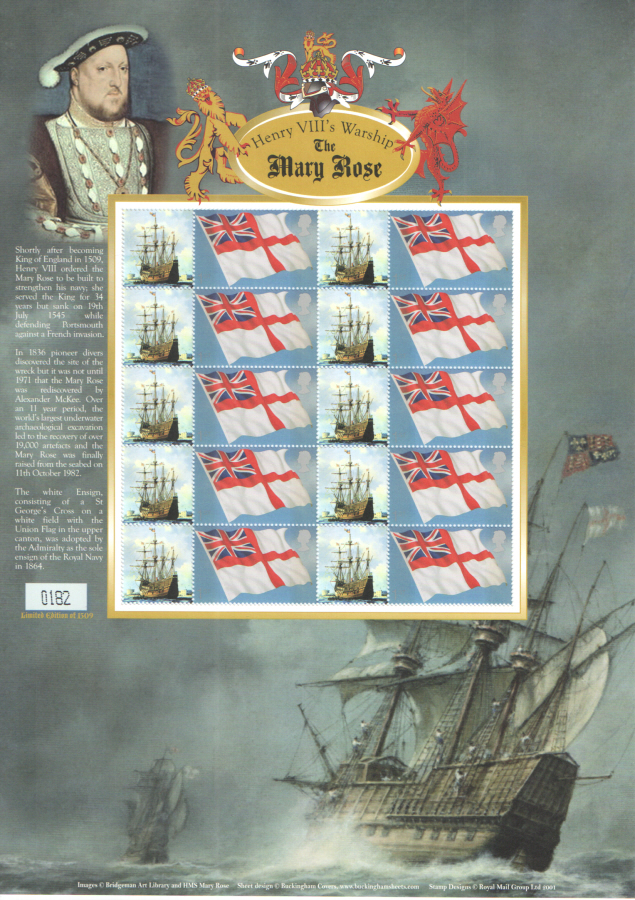 (image for) BC-210 2009 The Mary Rose Business Smilers Sheet - Click Image to Close