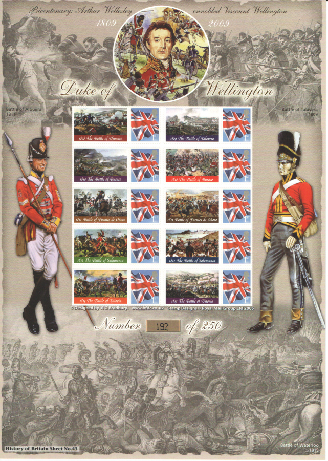 (image for) BC-224 2009 Duke Of Wellington History of Britain 43 Business Smilers Sheet