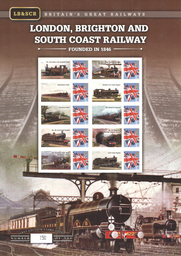(image for) BC-233 2009 London, Brighton & South Coast Railway Business Smilers Sheet