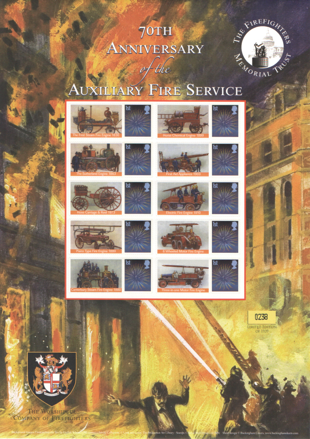 (image for) BC-244 2009 Auxiliary Fire Service Business Smilers Sheet
