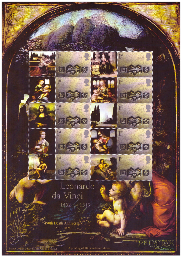 (image for) BC-262 2009 Leonardo Da Vinci Business Smilers Sheet - Click Image to Close