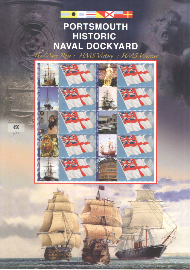 (image for) BC-264 2009 Portsmouth Historic Naval Dockyard Business Smilers Sheet - Click Image to Close