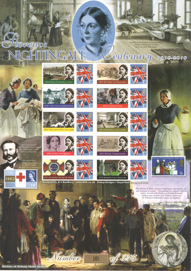 (image for) BC-278 2010 Florence Nightingale History of Britain 53 Business Smilers Sheet