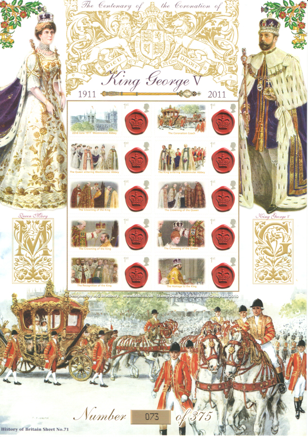 (image for) BC-330 2011 King George V History of Britain 71 Business Smilers Sheet - Click Image to Close