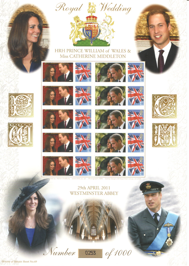(image for) BC-336 2011 Royal Wedding History of Britain 69 Business Smilers Sheet