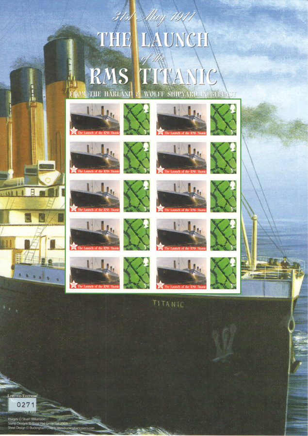 (image for) BC-338 2011 Titanic Launch Centenary Business Smilers Sheet - Click Image to Close