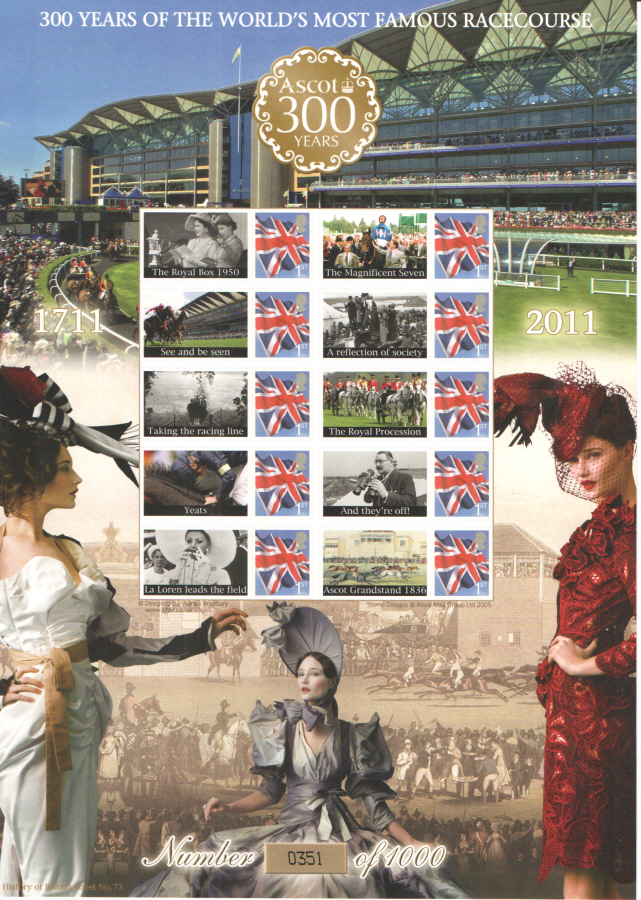 (image for) BC-340 2011 Royal Ascot 300th Anniversary History of Britain 73 Business Smilers Sheet - Click Image to Close