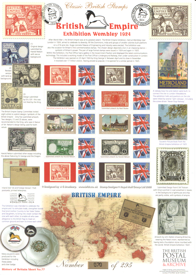 (image for) BC-352 2011 British Empire Exhibition History of Britain 77 Business Smilers Sheet