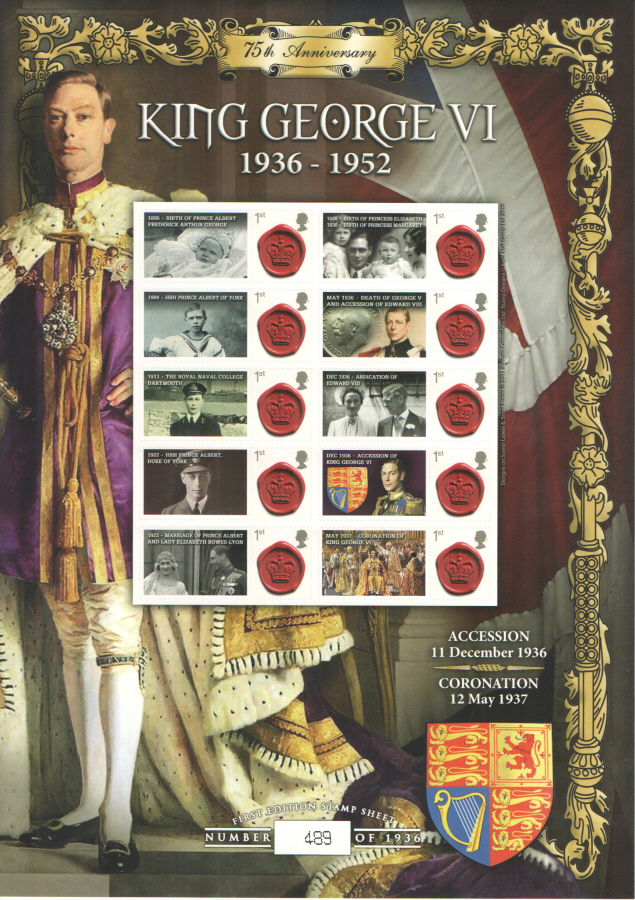 (image for) BC-358 2011 King George VI 75th Anniversary Business Smilers Sheet