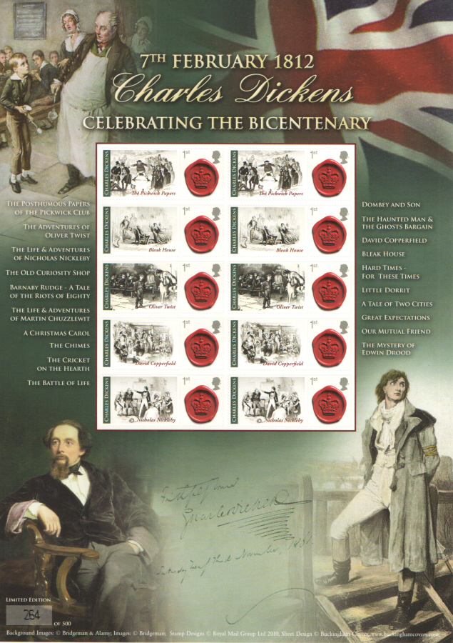 (image for) BC-359 2011 Charles Dickens Bicentenary Business Smilers Sheet