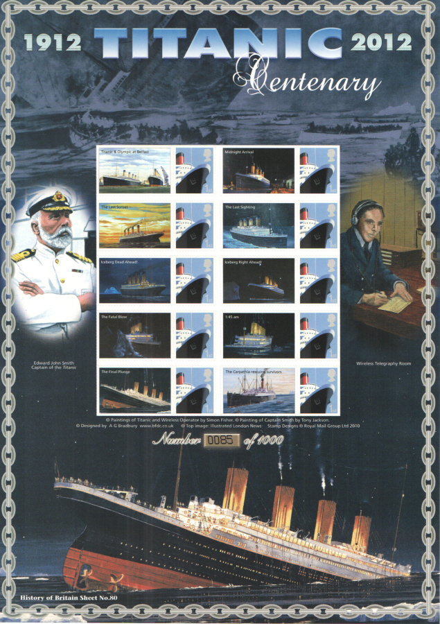 (image for) BC-360 2011 Titanic Centenary History of Britain 80 Business Smilers Sheet - Click Image to Close