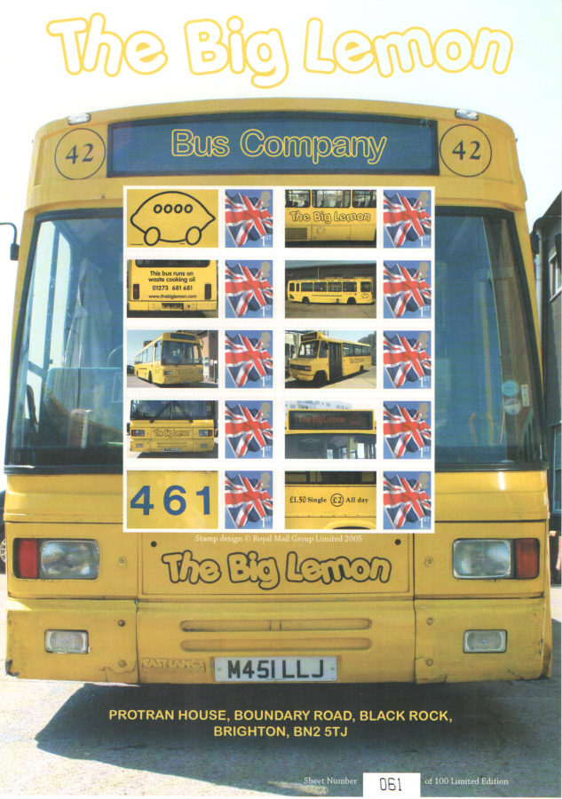 (image for) BC-362 2011 Big Lemon Bus Company Business Smilers Sheet