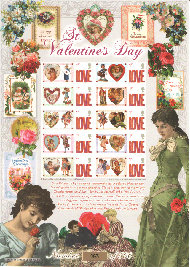 (image for) BC-363 2011 St Valentine's Day History of Britain 82 Business Smilers Sheet