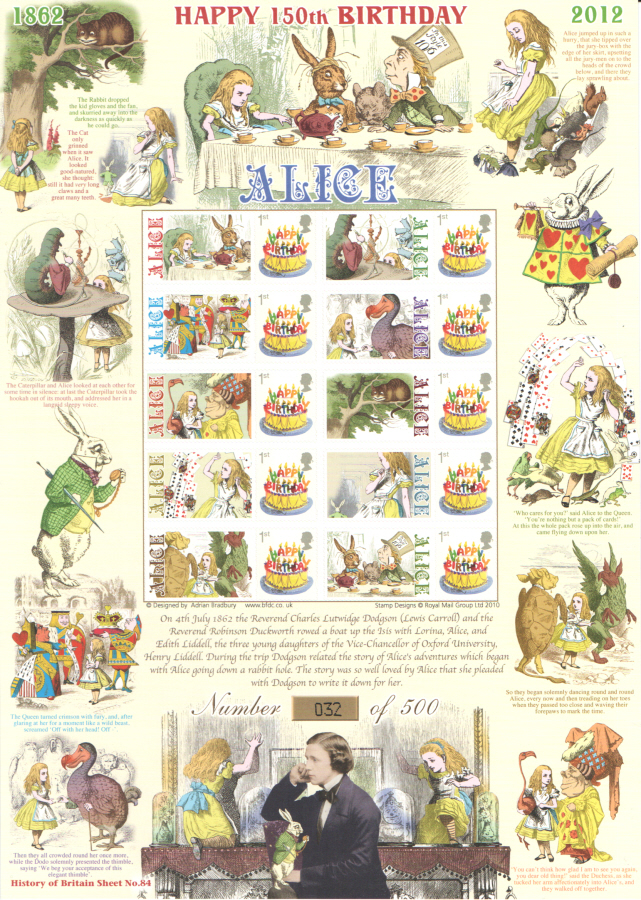 (image for) BC-375 2012 Alice In Wonderland History of Britain 84 Business Smilers Sheet - Click Image to Close