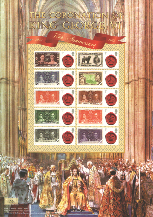 (image for) BC-381 2012 Coronation of King George VI Business Smilers Sheet - Click Image to Close