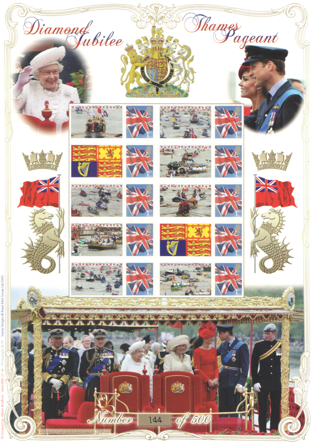 (image for) BC-383 2012 Diamond Jubilee Pageant History of Britain 88 Business Smilers Sheet