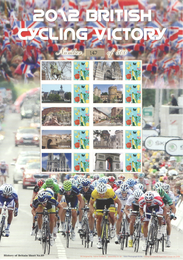 (image for) BC-386 2012 British Cycling History of Britain 89 Business Smilers Sheet