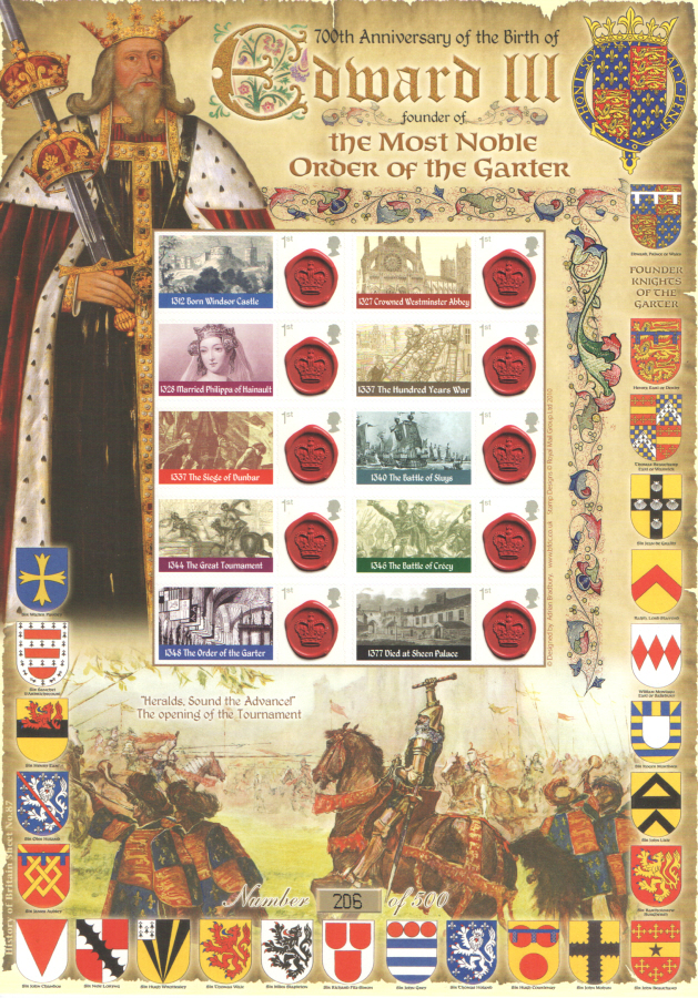 (image for) BC-388 2012 King Edward III History of Britain 87 Business Smilers Sheet