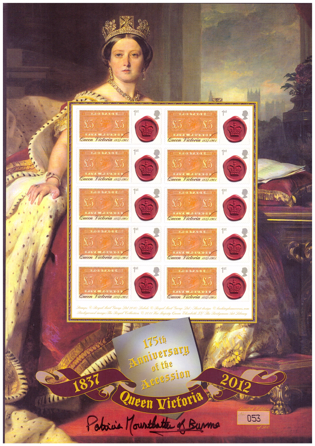 (image for) BC-390 Autographed 2012 Queen Victoria Accession 175th Anniversary Business Smilers Sheet - Click Image to Close
