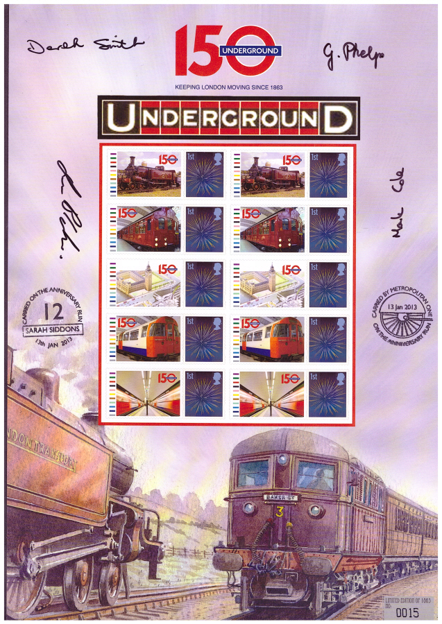 (image for) BC-397 2012 London Underground 150th Anniversary Business Smilers Sheet - Click Image to Close