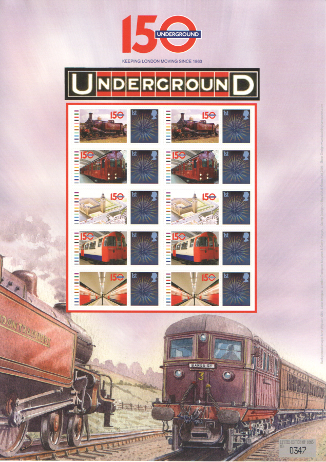 (image for) BC-397 2012 London Underground 150th Anniversary Business Smilers Sheet