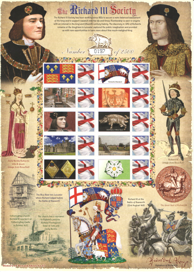 (image for) BC-408 2013 The Richard III Society History of Britain 97 Business Smilers Sheet