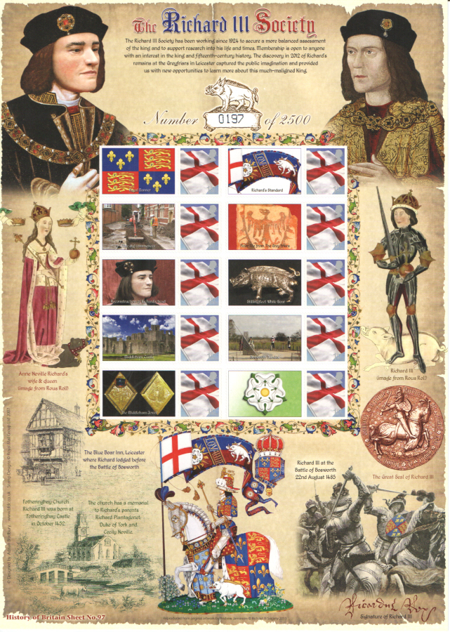 (image for) BC-408 2013 The Richard III Society History of Britain 97 Business Smilers Sheet