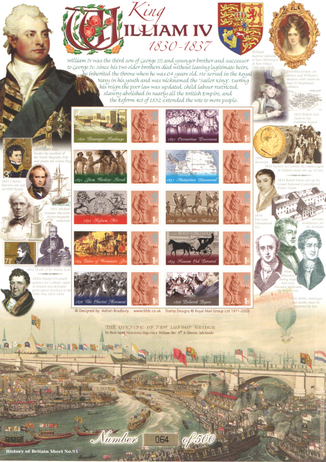 (image for) BC-410 2013 King William IV History of Britain 93 Business Smilers Sheet