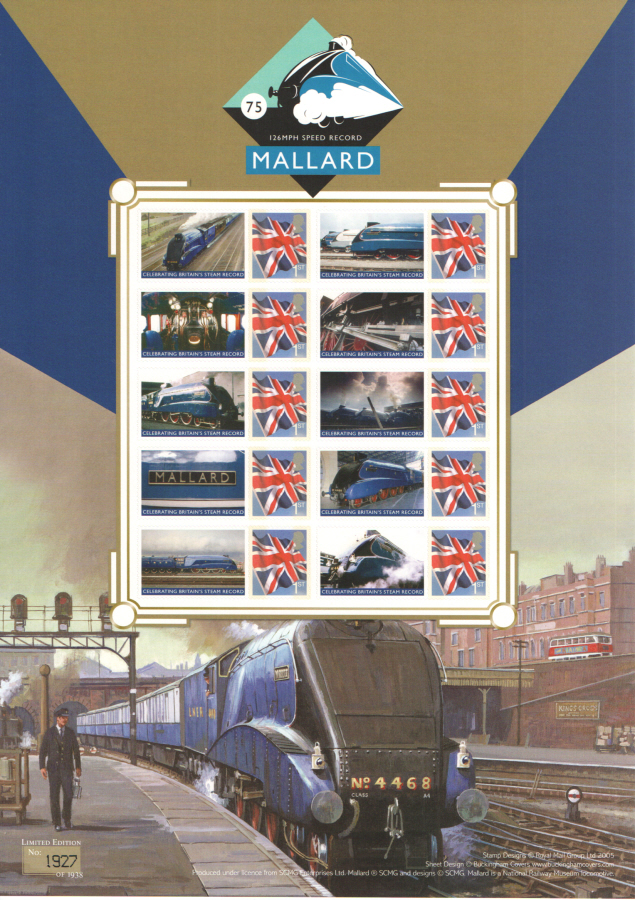 (image for) BC-411 2013 Mallard 126mph Speed Record Business Smilers Sheet - Click Image to Close