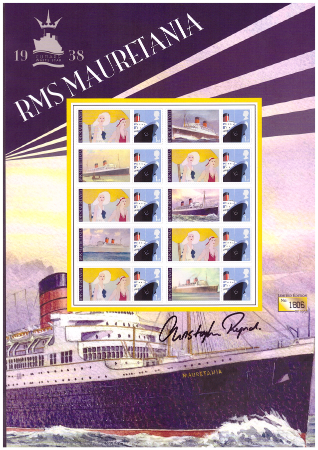 (image for) BC-416 Autographed 2013 RMS Mauretania Business Smilers Sheet - Click Image to Close