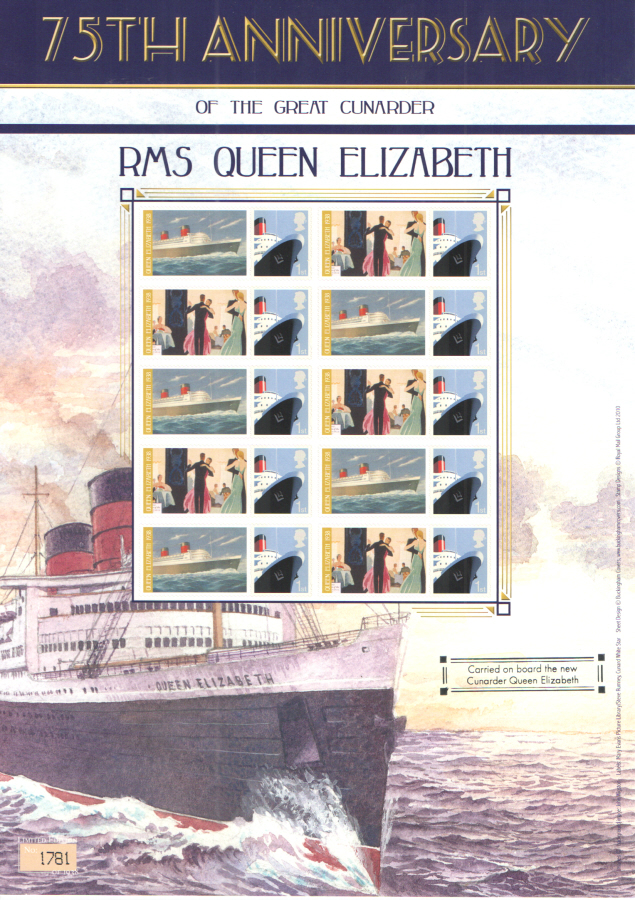 (image for) BC-418 2013 RMS Queen Elizabeth Business Smilers Sheet - Click Image to Close