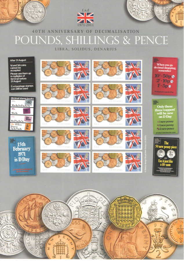 (image for) BC-428 2014 Pounds, Shillings & Pence Business Smilers Sheet