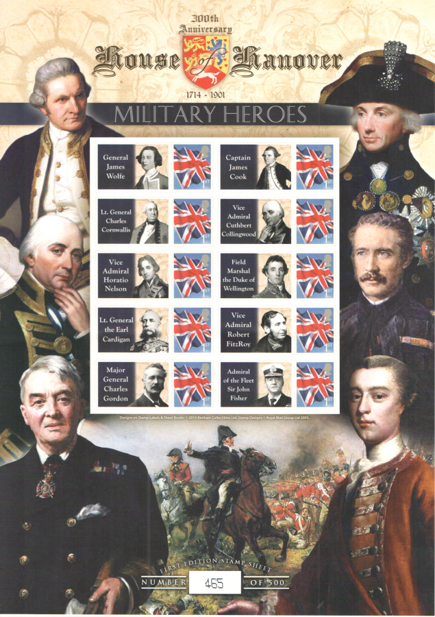 (image for) BC-433 2014 House of Hanover - Military Heroes Business Smilers Sheet