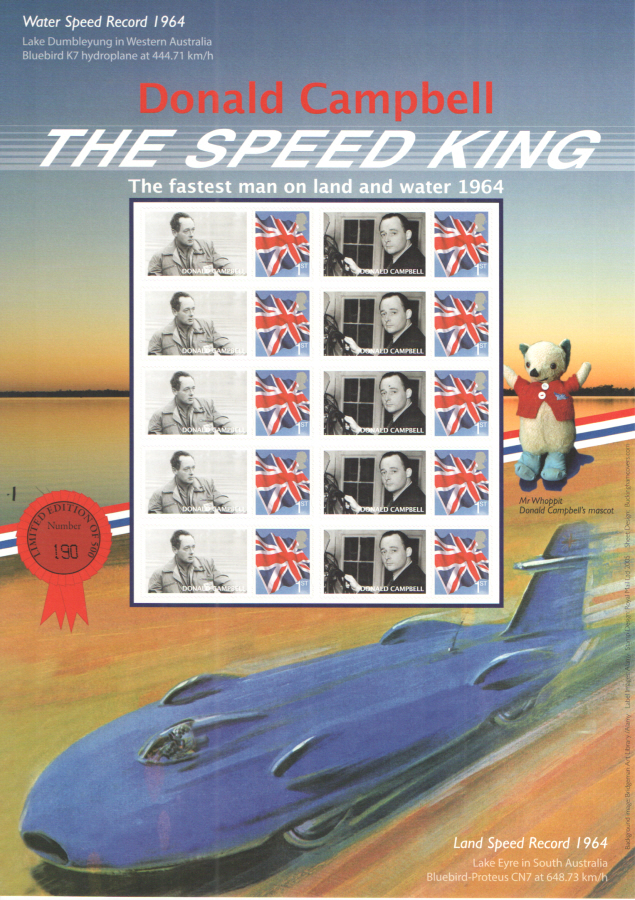 (image for) BC-438 2014 Donald Campbell The Speed King Business Smilers Sheet - Click Image to Close