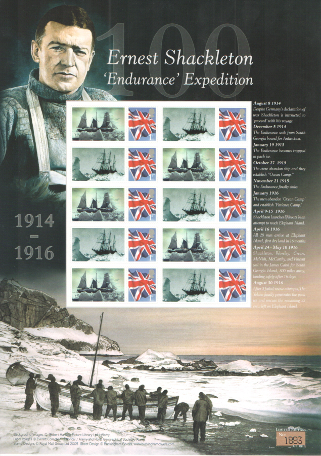 (image for) BC-443 2014 Ernest Shackleton 'Endurance' Expedition Business Smilers Sheet - Click Image to Close