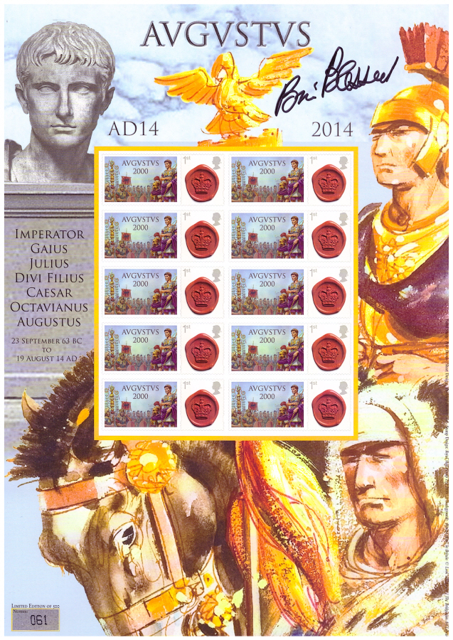 (image for) BC-445 Autographed 2014 Emperor Augustus Business Smilers Sheet - Click Image to Close