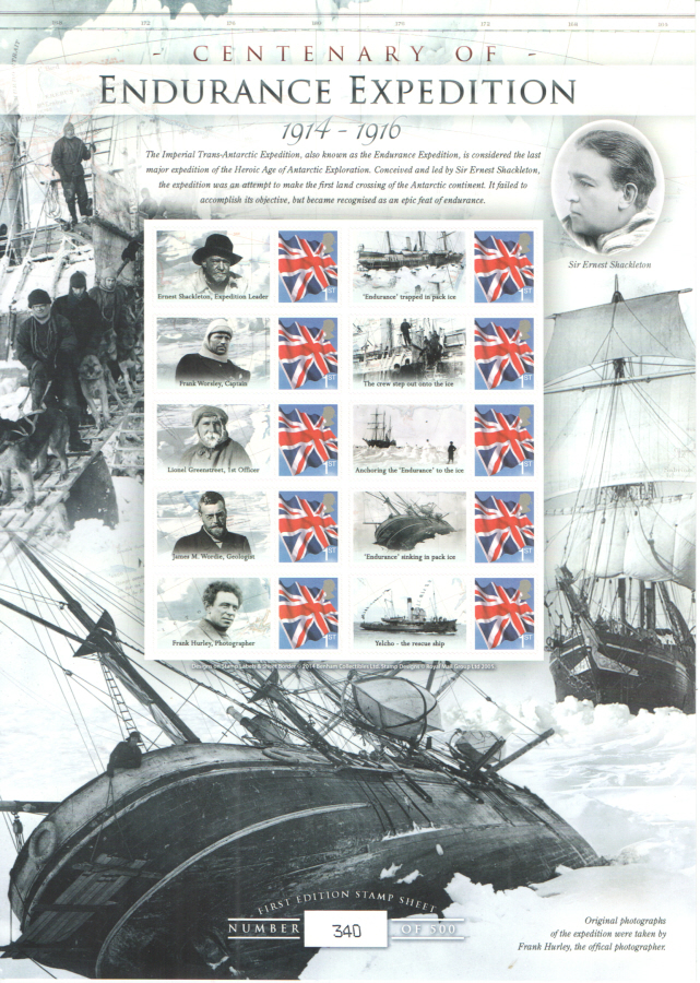 (image for) BC-447 2014 Centenary of Endurance Expedition Business Smilers Sheet - Click Image to Close