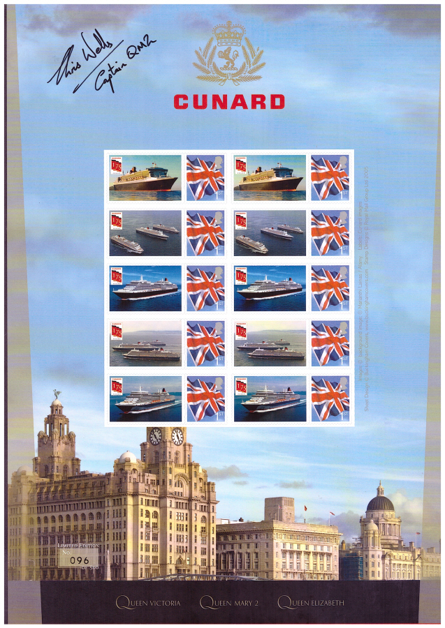(image for) BC-466 Autographed 2015 Cunard Liners Business Smilers Sheet - Click Image to Close