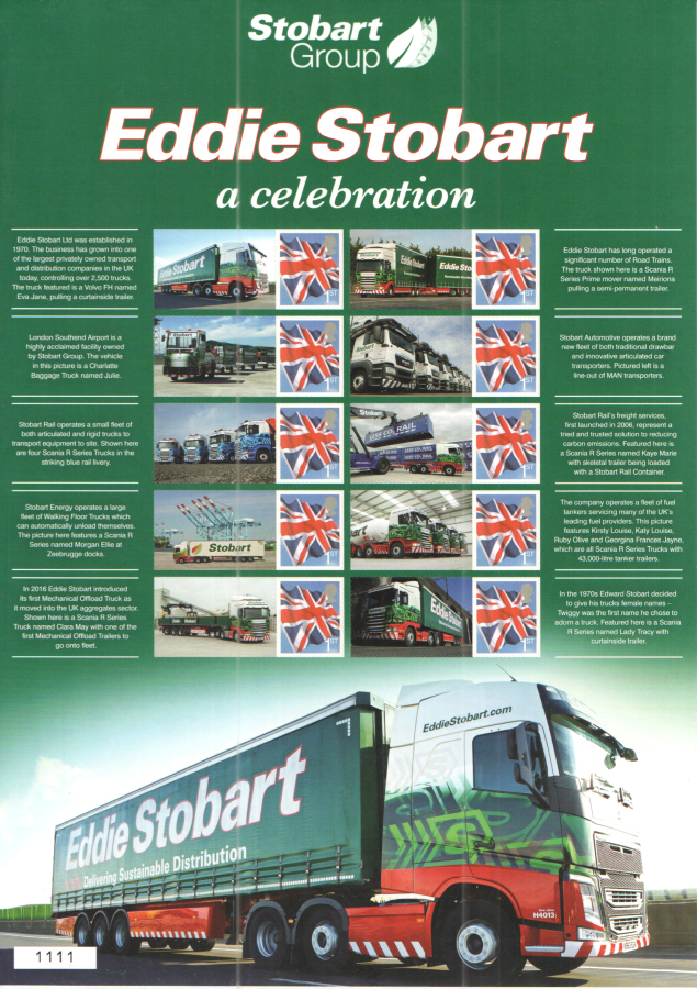 (image for) BC-496 2017 Eddie Stobart Business Smilers Sheet in presentation folder - Click Image to Close